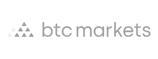 BTCMarkets logo: Triangles and 