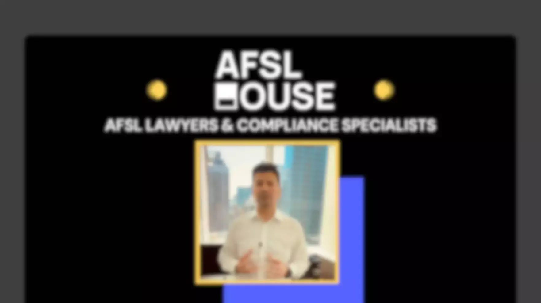 AFSL House lawyers & compliance specialists: Headshot of a man in a white shirt