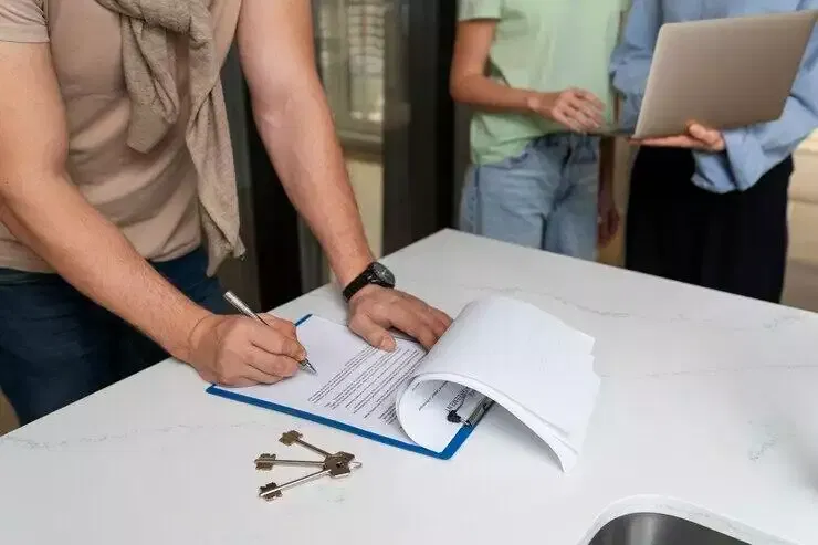Person signing Australian credit licence compliance documents.